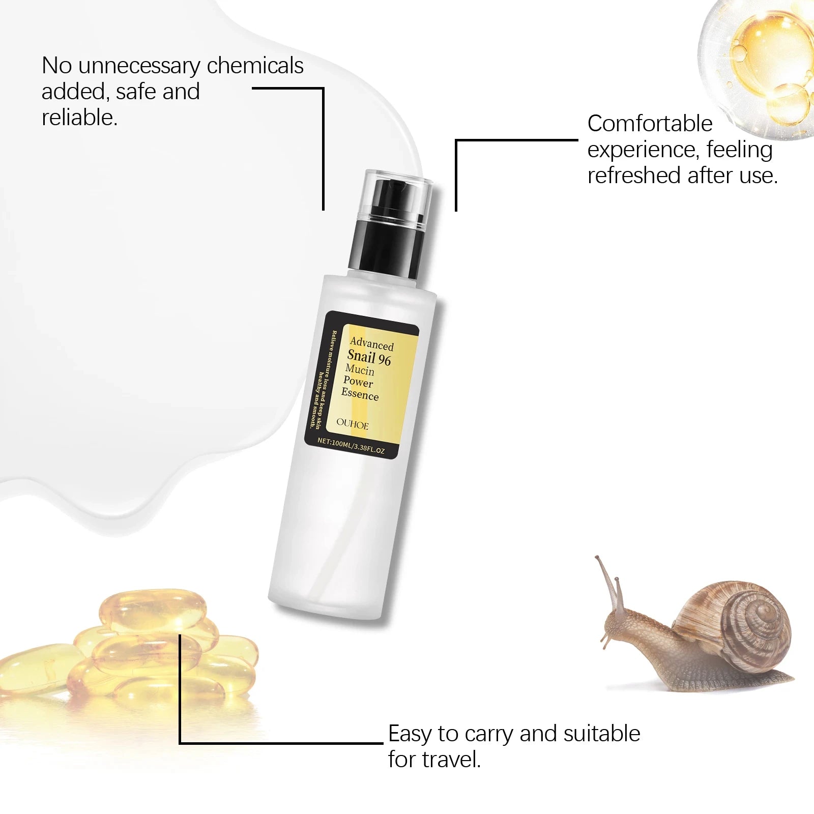 Essence de puissance de mucine d'escargot